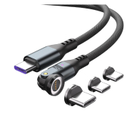 4smarts Kabel USB-C 540° Magnetyczny GravityCord 240W 1.8m czarny - 1535852 - zdjęcie 2